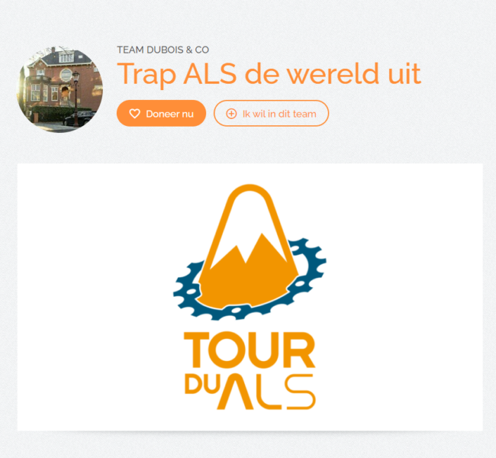 Actie goede doel: trap ALS de wereld uit